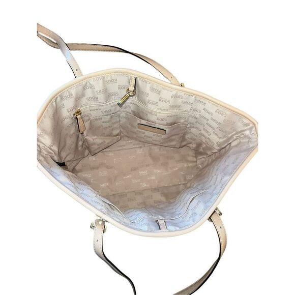 Michael Kors Jet Set Travel Small Leather Carryall Tote Bag blush tan - Picture 6 of 9